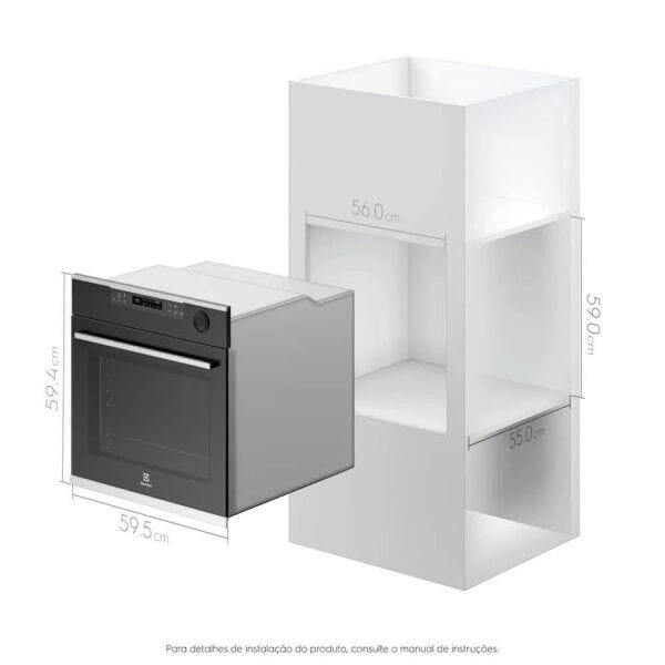 Forno Elétrico a Vapor de Embutir Electrolux 72l Inox 220V OE8ES 53511CBB235 - 6