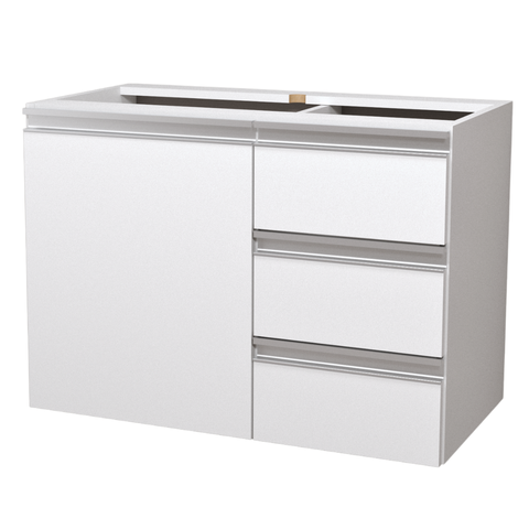 Balcão Móvel Gabinete Mdf para Banheiro sem Tampo 70cm Direito