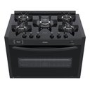 Ver imagem 5 de Fogao de Embutir 5 Bocas Venax Gaudi Prisma Vitreo Preto Gas Glp