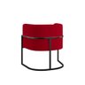 Kit 2 Poltronas + Sofá 2 Lugares Base de Metal Black Balaqui Cor:vermelho - 10