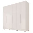 Ver imagem 2 de Guarda-Roupa Casal Malta 6 Portas 2 Gavetas com Pés Branco - Pnr Móveis