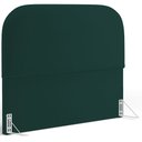 Ver imagem 3 de Cabeceira Cama Box Casal 160cm Lanna com Puff Recamier Doha W01 Bouclê Verde - Lyam Decor