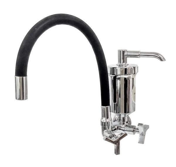 torneira cozinha parede gourmet preta black filtro acab c34 - 1