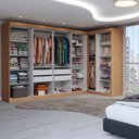 Ver imagem 2 de Guarda-roupa Casal Modulado Odisseia 11 Portas 4 Gavetas Cinamomo/off White - Panorama Móveis