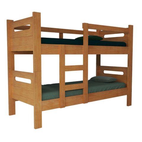 Beliche Solteiro Mdf com Escada Irmãos Seguro Cor Cerejeira