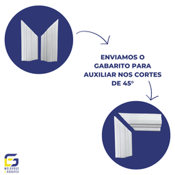Boiserie Moldura Rodameio Eva Autocolante Flexível Halley 4cmx1,5cm 5 Metros - Branco - 4