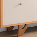 Ver imagem 5 de Balcão Aparador Buffet 2 Portas Sollare Off White/cinamomo - Hb Móveis