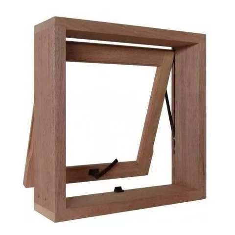 Janela Vitro de Madeira Max Ar Eucalipto 0,60 (a) X 0,60 (l) Panorâmico