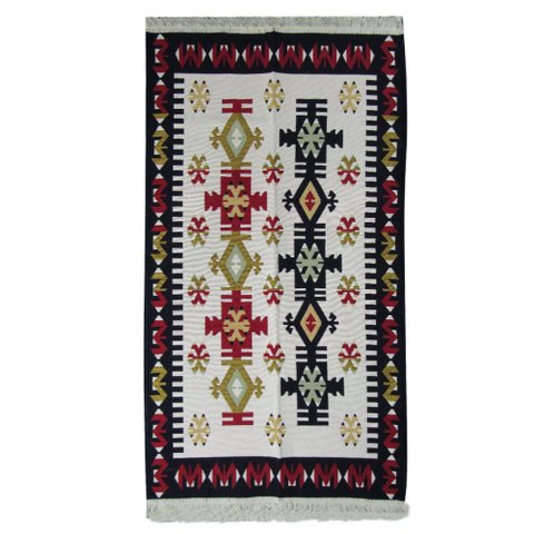 Passadeira para Corredor  Quarto Passadeira Turco Kilim Dupla Face - 80x300cm