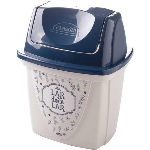 Lixeira De Pia Basculante 6 Litros Decorada Lar Doce Lar