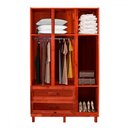 Ver imagem 3 de Guarda-roupa Solteiro Ceará 7 Portas 2 Gavetas 2 Prateleiras com Espelho Mel - Rodmóveis