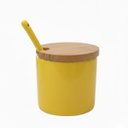 Ver imagem 1 de Porta Condimentos Cerâmica e Bambu Moderno 300ml - Luxo:amarelo