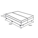 Ver imagem 3 de Cama Box Baú Queen Bipartido Blindado Madeira Branco Homequeen