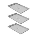 Ver imagem 1 de KIT - 3 Formas Assadeiras Lisa Estampada Alumínio Biscoito 60 x 40 x 2 - Imeca