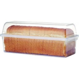 Porta Pao Forma Frances Biscoitos com Tampa Transparente Cor:branco - 2