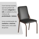 Ver imagem 6 de Kit 6 Cadeiras para Sala de Jantar Malibu Preto/Liso/Marrom
