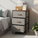 Ver imagem 3 de Armario Organizador Comoda 3 Gavetas Porta Objetos Roupa Livro Sapato Closet Casa Sala Quarto Banhei