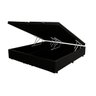 Base Cama Box Baú Bipartido King Sintético Preto 42x193x203 Rc Sono Leve - 1
