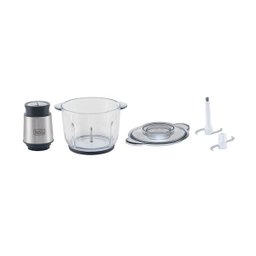 Miniprocessador MP300G com Tigela de Vidro - Gourmand Gris - Black+Decker:110V - 6