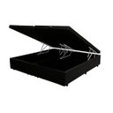 Ver imagem 1 de Base Cama Box Baú Bipartido Queen Sintético Preto 42x158x198 Rc Sono Leve