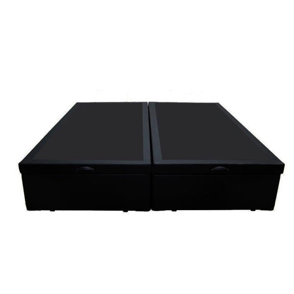 Base Cama Box Baú Bipartido Queen Suede Preto 42x158x198 Rc Sono Leve - 2