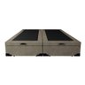 Base Cama Box Baú Casal Bipartido Suede Bege Rc Sono Leve 42x138x188 - 2