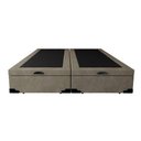 Ver imagem 2 de Base Cama Box Baú Casal Bipartido Suede Bege Rc Sono Leve 42x138x188
