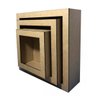 Kit 3 Nichos Madeira MDF Crú - Nicho Quarto Sala - 3