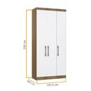 Ver imagem 3 de Guarda Roupa Dormitório Modulado Paris Módulo 3 Portas - Luciane 327:Avelã e Rosa