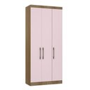 Ver imagem 1 de Guarda Roupa Dormitório Modulado Paris Módulo 3 Portas - Luciane 327:Avelã e Rosa