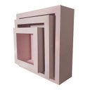 Ver imagem 3 de Kit 3 Nichos Madeira MDF Rosa - Nicho Quarto Sala