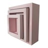 Kit 3 Nichos Madeira MDF Rosa - Nicho Quarto Sala - 3