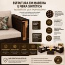 Ver imagem 4 de Conjunto de Sofá de 4 Lugares em Fibra Sintética - Área Coberta
