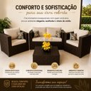 Ver imagem 2 de Conjunto de Sofá de 4 Lugares em Fibra Sintética - Área Coberta