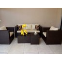 Ver imagem 1 de Conjunto de Sofá de 5 Lugares em Fibra Sintética