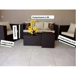 Conjunto de Sofá de 5 Lugares em Fibra Sintética - 3