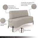 Ver imagem 3 de Sofá Living Decorativo 2 Lugares 1,35m Katara Pés de Ferro Bouclê Cinza G33 - Gran Belo