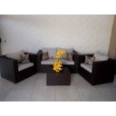 Ver imagem 2 de Conjunto de Sofá de 4 Lugares em Fibra Sintética