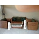 Ver imagem 6 de Conjunto de Sofá de 5 Lugares em Fibra Sintética + Mesa com Puff