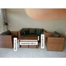 Conjunto de Sofá de 5 Lugares em Fibra Sintética + Mesa com Puff - 6