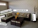 Ver imagem 2 de Conjunto de Sofá de 7 Lugares em Fibra Sintética + Mesa com Puff