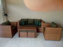 Ver imagem 4 de Conjunto de Sofá de 5 Lugares em Fibra Sintética + Mesa com Puff