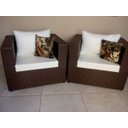 Ver imagem 2 de Conjunto de Poltrona 2 Lugares em Fibra Sintética