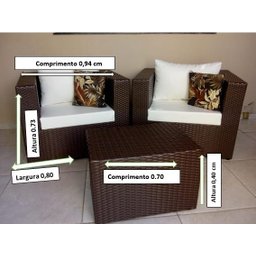 Conjunto de Poltrona 2 Lugares em Fibra Sintética - 4