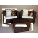 Ver imagem 4 de Conjunto de Poltrona 2 Lugares em Fibra Sintética