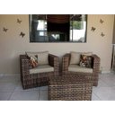 Ver imagem 1 de Conjunto de poltrona 2 lugares em fibra sintética