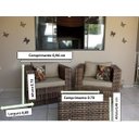 Ver imagem 2 de Conjunto de poltrona 2 lugares em fibra sintética