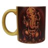 CANECA DE CERAMICA RESINADA COM GLITTER DOURADA (GANESHA) - 1