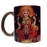 CANECA BRANCA DE CERAMICA RESINADA COM ALÇA DOURADO (LAKSMI) - 1