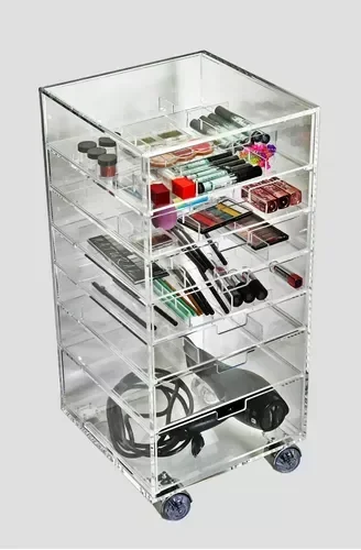 Carrinho Organizador de Maquiagem Acrílico Md03